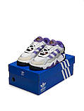 Кросівки жіночі та підліткові Adidas Originals Niteball ll White Grey Purple, фото 10