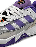 Кросівки жіночі та підліткові Adidas Originals Niteball ll White Grey Purple, фото 9