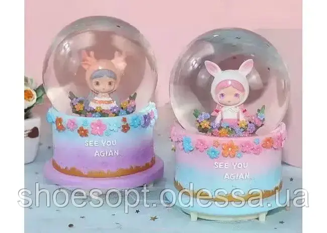 Скляна куля музична Казкові герої, фото 1