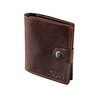 Чоловічий гаманець портмоне тонкий шкіряний Kafa B4-7 коричневий