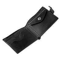 Чоловічий гаманець портмоне тонкий шкіряний Kafa B4-5 чорний