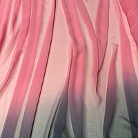 Шифон Швис с переходами розовый-серый