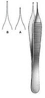 Пинцет микрохирургический Адсона, 1/2 зуба, 120 мм х 0,8 мм