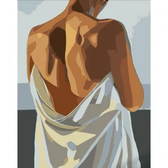 KMDY329 Картина за номерами Після ванни Strateg розміром 40х50 см