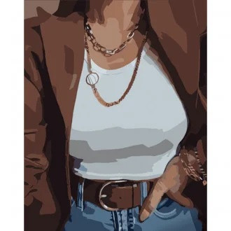 KMDY349 Картина за номерами Стиль у деталях Strateg розміром 40х50 см