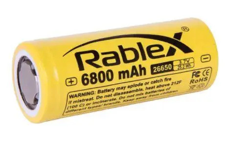Акумулятор Rablex 26650 Li-ION 3.7v, 6800 mAh (100 шт)