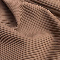 Ткань трикотаж делюкс рубчик Корея бежевый