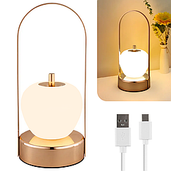 Світильник нічник акумуляторний з USB, 30х13см / Настільна LED лампа / Акумуляторний нічник