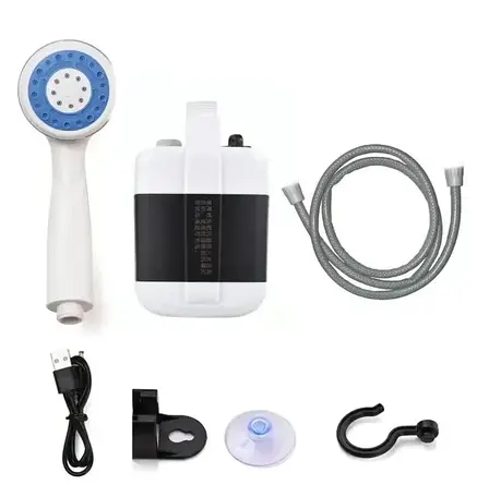 Душ портативний, кемпінговий із помпою на акумуляторі USB Travel shower 2200 мАг, фото 1