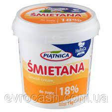 Сметана 18% Piatnica 1 кг, фото 1