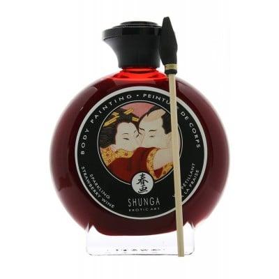 Шоколад для тіла для бодіарту Shunga Bodypaint Champagne Strawberry 335 Gr