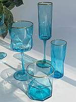 Набор стаканов хайбол Блакитна Геометрія (4шт. х 225 мл)