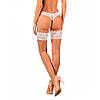Панчохи білі Obsessive Heavenlly stockings XS/S, фото 2