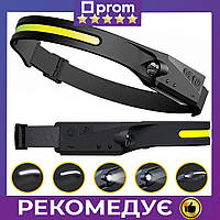 Гнучкий акумуляторний LED ліхтарик, налобний, сенсорний.