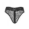 Трусики жіночі еротичні із замком NOIR Handmade Panties of leopard flock with zipper — розмір M, фото 3