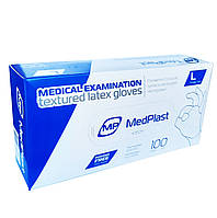 Перчатки латексные неопудренные MedPlast L (8-9)