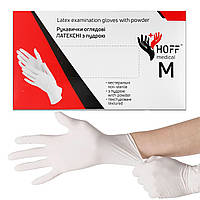 Латексные припудренные перчатки Hoff Medical M (7-8)