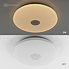 Керована музична світлодіодна люстра A-PLAY RGB 60W R APP Luminaria з динаміком і додатком для смартфону 390-WHITE/WHITE-220-IP20, фото 7