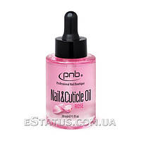 Масло по уходу за ногтями и кутикулой с ароматом розы/ Nail&amp;Cuticle Oil, Rose PNB, 30 мл