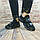 Туфлі жіночі спортивні Eclipse 580-28 чорні шкіра-замша шнурок + 2 липучки, фото 4