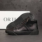 Чоловічі зимові шкіряні черевики Philipp Plein, фото 8