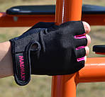 Рукавички для фітнесу MadMax MFG-251 Rainbow Pink M, фото 9