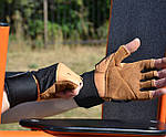 Рукавички для фітнесу MadMax MFG-269 Professional Brown S, фото 7
