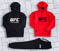 Худи+Худи+штаны UFC красный+черный XL