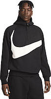 Толстовка Nike M NK SWOOSH FLC HZ HOODIE черно-бежевая DX0566-013