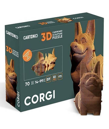 Книга Картонний конструктор "Cartonic 3D Puzzle CORGI"