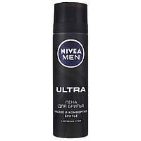 Пена для бритья Nivea Men Ultra С активным углем для мужчин 200 мл