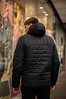 Демисезонная куртка мужская черная плащевка Канада, плотная, хорошо защищающая от ветра и дождя S, M, L