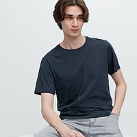 Футболка Uniqlo SUPIMA COTTON розмір XXL темно синя (452399)