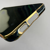 Чохол для Samsung Galaxy S23 Plus глянцевий із золотою окантовкою чохол на самсунг с23 плюс чорний h7y, фото 5