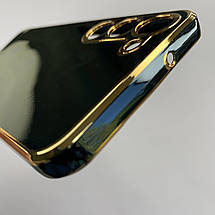Чохол для Samsung Galaxy S23 Plus глянцевий із золотою окантовкою чохол на самсунг с23 плюс чорний h7y, фото 6