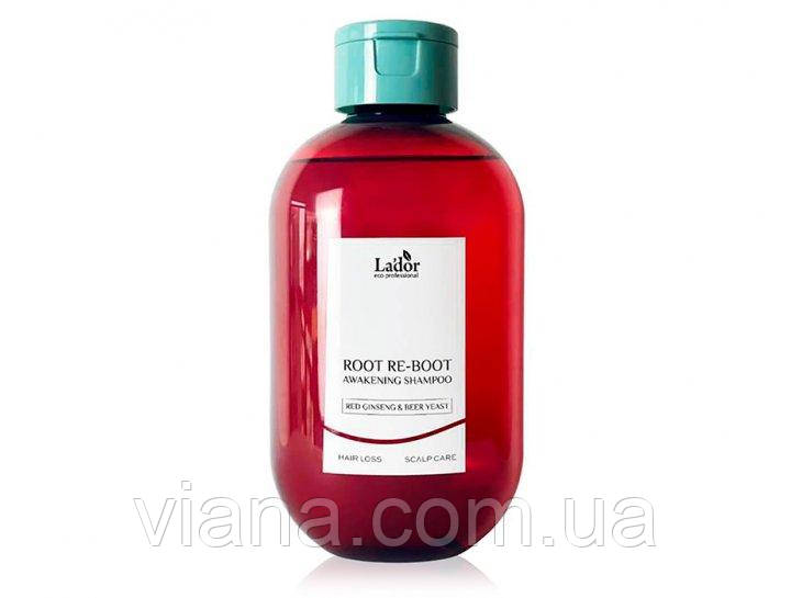 Шампунь із женьшенем для росту волосся Lador Root Re-Boot Awakening Shampoo Red Ginseng & Beer Yeast, 300 мл