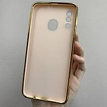 Чохол для Samsung Galaxy A20 глянцевий із золотою окантовкою чохол на телефон самсунг а20 пудровий h7y, фото 3