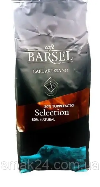 Кава в зернах 80% натуральна 20% смажена з цукром Barsel Cafe Artesano Classic 1кг Іспанія