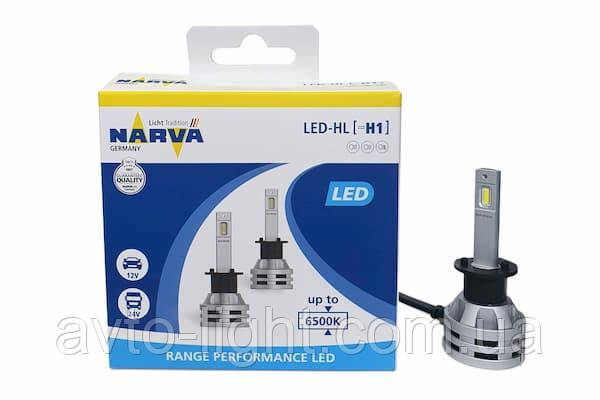 Комплект діодних ламп Narva 18057 H1 12/24v 6500K X2 24 W RPL Range Performance