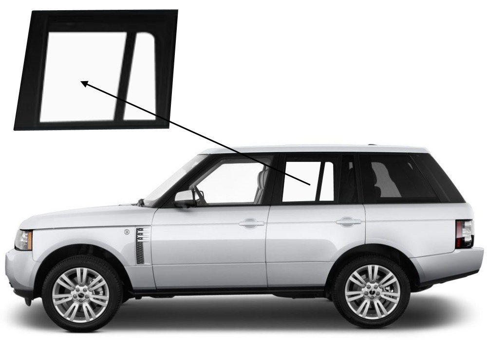 Бічне скло Land Rover Range Rover 2002-2012 задніх дверей ліве