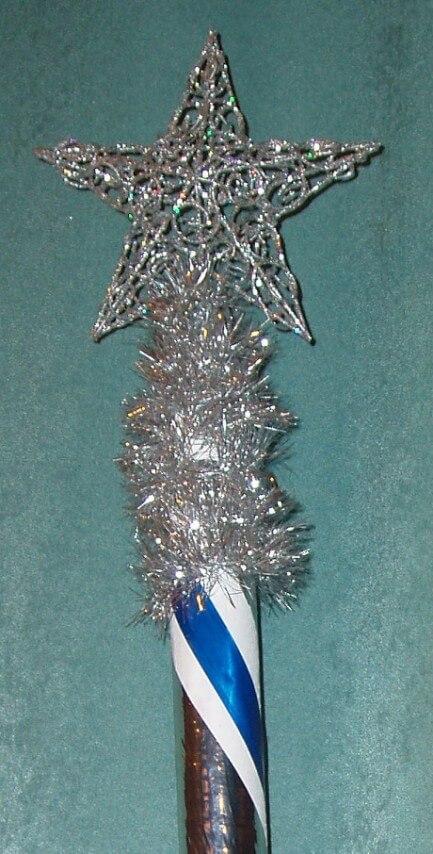 Посох Св. Миколая/Діда Мороза дерев'яний цільний, фото 1