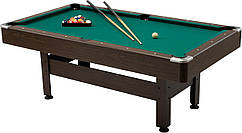 Більярдний стіл професійний Garlando Virginia 6 Dark Walnut (VIRG6) Розміри ігрового поля 180x90 см.