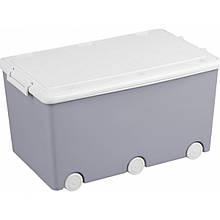 Багатофункціональний ящик з кришкою для іграшок grey, сірий