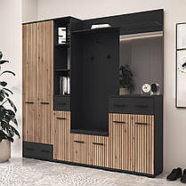 Шафа Амбре 2025х600х320мм дуб артизан + антрацит Світ Меблів, фото 3