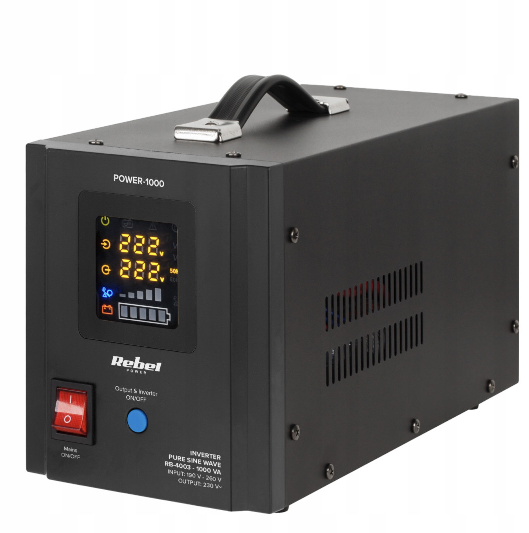 Перетворювач напруги UPS REBEL 12/230V 700/1000W (Польща)