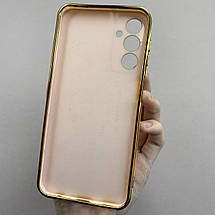 Чохол для Samsung Galaxy A24 глянцевий із золотою окантовкою чохол на телефон самсунг а24 пудровий h7y, фото 3