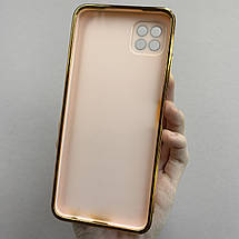 Чохол для Samsung Galaxy A22 5G глянцевий із золотою окантовкою чохол на телефон самсунг а22 5г пудровий h7y, фото 3