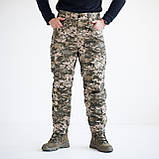 Зимний комплект: Бушлат тактичний Grifon на флісі Піксель плащівка + Штани тактичні на флісі GRIFON Apex піксель Rip-Stop, фото 3