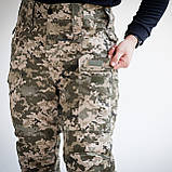 Зимний комплект: Бушлат тактичний Grifon на флісі Піксель плащівка + Штани тактичні на флісі GRIFON Apex піксель Rip-Stop, фото 10