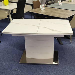 DT 8053 стіл розкладний 120/160*80 см кераміка з МДФ білий ТМ Daosun